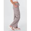 imageANRABESS Womens Striped Gingham Pants 2025 Fall Pajama Lounge Boxer Pants Casual Wide Leg Drawstring PJ Bottoms TrousersBrown White Plaid