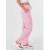 imageANRABESS Womens Striped Gingham Pants 2025 Fall Pajama Lounge Boxer Pants Casual Wide Leg Drawstring PJ Bottoms TrousersPink White Plaid