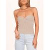 imageANRABESS Tube Top for Women Summer Strapless Bandeau Knit Twist Knot Corset Crop Basic Tank Top 2025 Vacation Outfits ClothesApricot