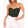 imageANRABESS Tube Top for Women Summer Strapless Bandeau Knit Twist Knot Corset Crop Basic Tank Top 2025 Vacation Outfits ClothesArmy Green