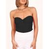 imageANRABESS Tube Top for Women Summer Strapless Bandeau Knit Twist Knot Corset Crop Basic Tank Top 2025 Vacation Outfits ClothesBlack