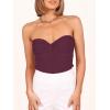 imageANRABESS Tube Top for Women Summer Strapless Bandeau Knit Twist Knot Corset Crop Basic Tank Top 2025 Vacation Outfits ClothesBurgundy