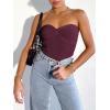 imageANRABESS Tube Top for Women Summer Strapless Bandeau Knit Twist Knot Corset Crop Basic Tank Top 2025 Vacation Outfits ClothesBurgundy