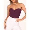 imageANRABESS Tube Top for Women Summer Strapless Bandeau Knit Twist Knot Corset Crop Basic Tank Top 2025 Vacation Outfits ClothesBurgundy