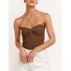imageANRABESS Tube Top for Women Summer Strapless Bandeau Knit Twist Knot Corset Crop Basic Tank Top 2025 Vacation Outfits ClothesCaramel