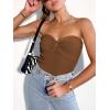 imageANRABESS Tube Top for Women Summer Strapless Bandeau Knit Twist Knot Corset Crop Basic Tank Top 2025 Vacation Outfits ClothesCaramel