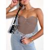 imageANRABESS Tube Top for Women Summer Strapless Bandeau Knit Twist Knot Corset Crop Basic Tank Top 2025 Vacation Outfits ClothesDeep Khaki