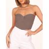 imageANRABESS Tube Top for Women Summer Strapless Bandeau Knit Twist Knot Corset Crop Basic Tank Top 2025 Vacation Outfits ClothesDeep Khaki