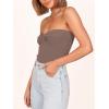 imageANRABESS Tube Top for Women Summer Strapless Bandeau Knit Twist Knot Corset Crop Basic Tank Top 2025 Vacation Outfits ClothesDeep Khaki