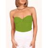 imageANRABESS Tube Top for Women Summer Strapless Bandeau Knit Twist Knot Corset Crop Basic Tank Top 2025 Vacation Outfits ClothesGreen