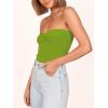 imageANRABESS Tube Top for Women Summer Strapless Bandeau Knit Twist Knot Corset Crop Basic Tank Top 2025 Vacation Outfits ClothesGreen