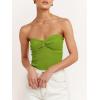 imageANRABESS Tube Top for Women Summer Strapless Bandeau Knit Twist Knot Corset Crop Basic Tank Top 2025 Vacation Outfits ClothesGreen