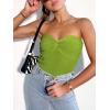 imageANRABESS Tube Top for Women Summer Strapless Bandeau Knit Twist Knot Corset Crop Basic Tank Top 2025 Vacation Outfits ClothesGreen