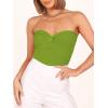 imageANRABESS Tube Top for Women Summer Strapless Bandeau Knit Twist Knot Corset Crop Basic Tank Top 2025 Vacation Outfits ClothesGreen