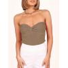 imageANRABESS Tube Top for Women Summer Strapless Bandeau Knit Twist Knot Corset Crop Basic Tank Top 2025 Vacation Outfits ClothesKhaki