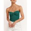 imageANRABESS Tube Top for Women Summer Strapless Bandeau Knit Twist Knot Corset Crop Basic Tank Top 2025 Vacation Outfits ClothesOpal Green