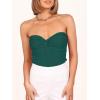 imageANRABESS Tube Top for Women Summer Strapless Bandeau Knit Twist Knot Corset Crop Basic Tank Top 2025 Vacation Outfits ClothesOpal Green