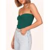 imageANRABESS Tube Top for Women Summer Strapless Bandeau Knit Twist Knot Corset Crop Basic Tank Top 2025 Vacation Outfits ClothesOpal Green