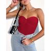 imageANRABESS Tube Top for Women Summer Strapless Bandeau Knit Twist Knot Corset Crop Basic Tank Top 2025 Vacation Outfits ClothesRed