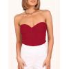 imageANRABESS Tube Top for Women Summer Strapless Bandeau Knit Twist Knot Corset Crop Basic Tank Top 2025 Vacation Outfits ClothesRed