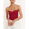 imageANRABESS Tube Top for Women Summer Strapless Bandeau Knit Twist Knot Corset Crop Basic Tank Top 2025 Vacation Outfits ClothesRed