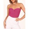 imageANRABESS Tube Top for Women Summer Strapless Bandeau Knit Twist Knot Corset Crop Basic Tank Top 2025 Vacation Outfits ClothesRose