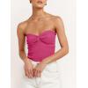 imageANRABESS Tube Top for Women Summer Strapless Bandeau Knit Twist Knot Corset Crop Basic Tank Top 2025 Vacation Outfits ClothesRose