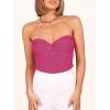 imageANRABESS Tube Top for Women Summer Strapless Bandeau Knit Twist Knot Corset Crop Basic Tank Top 2025 Vacation Outfits ClothesRose