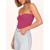 imageANRABESS Tube Top for Women Summer Strapless Bandeau Knit Twist Knot Corset Crop Basic Tank Top 2025 Vacation Outfits ClothesRose