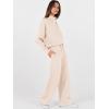 imageANRABESS Womens 2 Piece Outfits Sweatsuit Set 2025 Fall Drawstring Sweatshirt Wide Leg Sweatpant Lounge Set TracksuitApricot