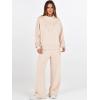 imageANRABESS Womens 2 Piece Outfits Sweatsuit Set 2025 Fall Drawstring Sweatshirt Wide Leg Sweatpant Lounge Set TracksuitApricot