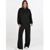imageANRABESS Womens 2 Piece Outfits Sweatsuit Set 2025 Fall Drawstring Sweatshirt Wide Leg Sweatpant Lounge Set TracksuitBlack