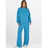 imageANRABESS Womens 2 Piece Outfits Sweatsuit Set 2025 Fall Drawstring Sweatshirt Wide Leg Sweatpant Lounge Set TracksuitBlue