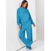 imageANRABESS Womens 2 Piece Outfits Sweatsuit Set 2025 Fall Drawstring Sweatshirt Wide Leg Sweatpant Lounge Set TracksuitBlue