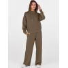 imageANRABESS Womens 2 Piece Outfits Sweatsuit Set 2025 Fall Drawstring Sweatshirt Wide Leg Sweatpant Lounge Set TracksuitBrown