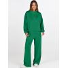 imageANRABESS Womens 2 Piece Outfits Sweatsuit Set 2025 Fall Drawstring Sweatshirt Wide Leg Sweatpant Lounge Set TracksuitGreen