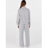 imageANRABESS Womens 2 Piece Outfits Sweatsuit Set 2025 Fall Drawstring Sweatshirt Wide Leg Sweatpant Lounge Set TracksuitGrey