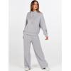 imageANRABESS Womens 2 Piece Outfits Sweatsuit Set 2025 Fall Drawstring Sweatshirt Wide Leg Sweatpant Lounge Set TracksuitGrey