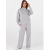 imageANRABESS Womens 2 Piece Outfits Sweatsuit Set 2025 Fall Drawstring Sweatshirt Wide Leg Sweatpant Lounge Set TracksuitGrey