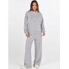 imageANRABESS Womens 2 Piece Outfits Sweatsuit Set 2025 Fall Drawstring Sweatshirt Wide Leg Sweatpant Lounge Set TracksuitGrey