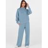 imageANRABESS Womens 2 Piece Outfits Sweatsuit Set 2025 Fall Drawstring Sweatshirt Wide Leg Sweatpant Lounge Set TracksuitLight Blue