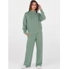 imageANRABESS Womens 2 Piece Outfits Sweatsuit Set 2025 Fall Drawstring Sweatshirt Wide Leg Sweatpant Lounge Set TracksuitPea Green