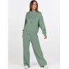 imageANRABESS Womens 2 Piece Outfits Sweatsuit Set 2025 Fall Drawstring Sweatshirt Wide Leg Sweatpant Lounge Set TracksuitPea Green