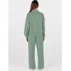 imageANRABESS Womens 2 Piece Outfits Sweatsuit Set 2025 Fall Drawstring Sweatshirt Wide Leg Sweatpant Lounge Set TracksuitPea Green