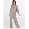 imageANRABESS Womens 2 Piece Outfits Sweatsuit Set 2025 Fall Drawstring Sweatshirt Wide Leg Sweatpant Lounge Set TracksuitRed Apricot