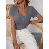 imageANRABESS Womens 2025 Summer Short Sleeve Tops Ribbed Knit Henley Button Up Slim Fit Basic Casual T Shirts Blouse Fall OutfitsBlack Grey
