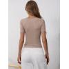 imageANRABESS Womens 2025 Summer Short Sleeve Tops Ribbed Knit Henley Button Up Slim Fit Basic Casual T Shirts Blouse Fall OutfitsLight Khaki