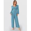 imageANRABESS Womens Jumpsuits Dressy Long Sleeve Wide Leg V Neck Pants Rompers 2025 Fall Formal One Piece Wedding Guest OutfitsLake