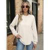 imageANRABESS Womens Long Sleeve Henley Tops Tunic Sweatshirt Loose Slit Casual Button Shirts Pullover 2025 Fall Winter OutfitsBeige