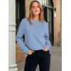 imageANRABESS Womens Long Sleeve Henley Tops Tunic Sweatshirt Loose Slit Casual Button Shirts Pullover 2025 Fall Winter OutfitsBlue